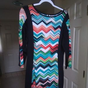 Brushstroke style bodycon dress